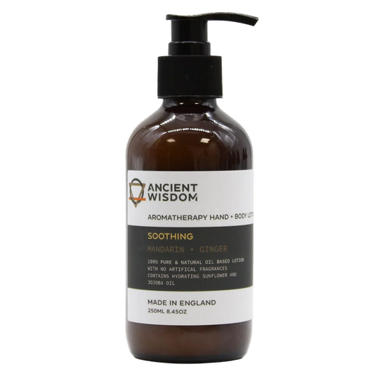 Aromaterapinis rankų ir kūno losjonas – „Energizuojantis“ (Mandarinas ir Imbieras)