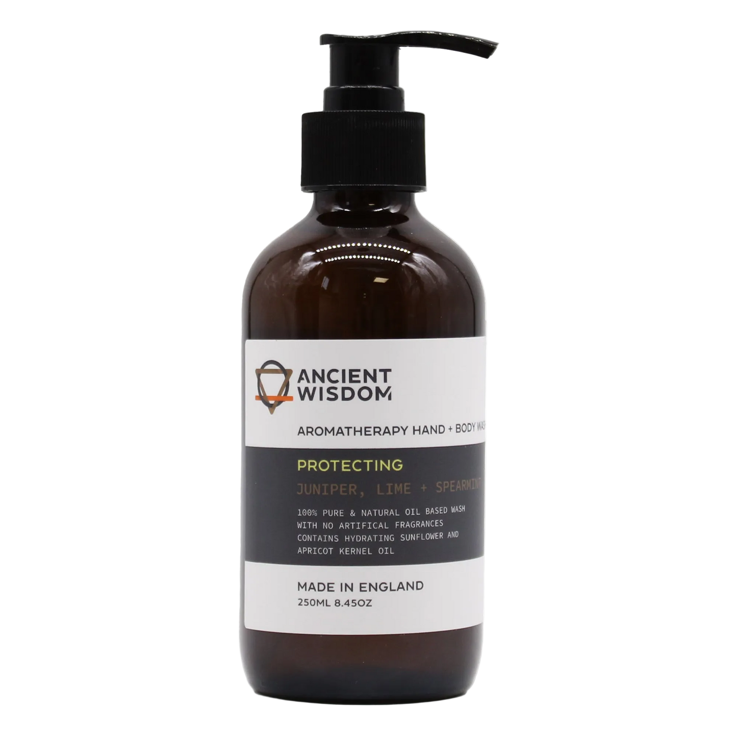 Aromaterapinis rankų ir kūno prausiklis – „Apsauga“ (Kadagys, Laimas, Šaltmėtė)