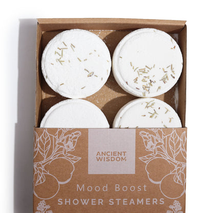 Aromaterapiniai dušo garinukai – „Nuotaikos užtaisas“ (Greipfrutas, Bergamotė ir Rozmarinas)